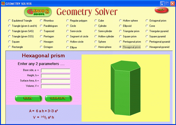 Geometry solver software interface