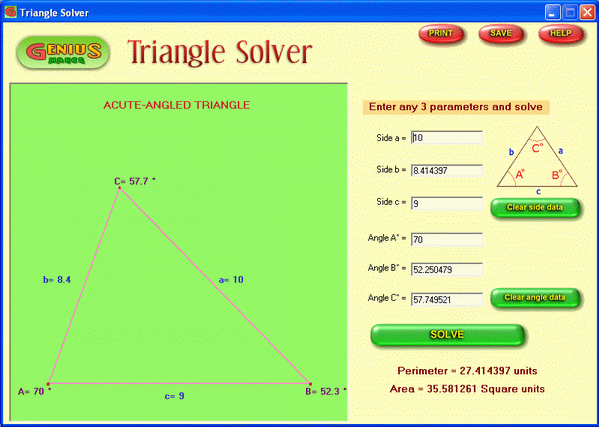 Triangle Solver Software 