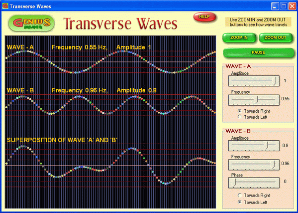 Transverse waves - software interface